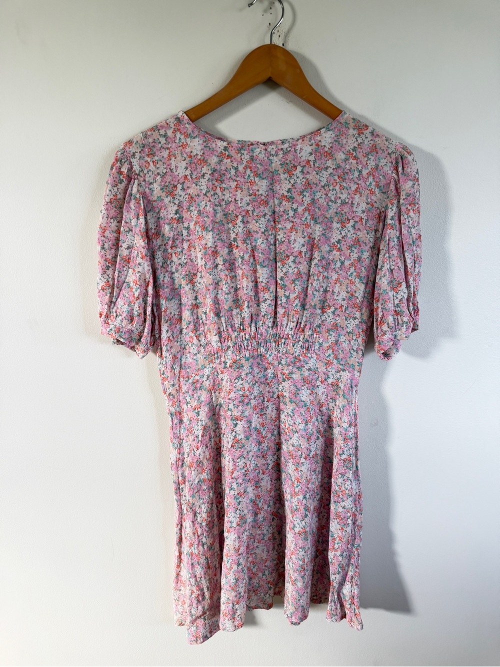 Faithfull the Brand Pink Floral Mini Dress size 6